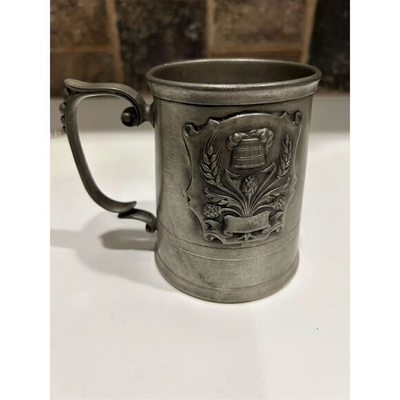 VINTAGE METALARS PEWTER TANKARD Stein Handmade in ITALY. Beer stein, pewter, tan - Picture 3 of 8